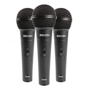 Set 3 Microfonos Dinamicos EIKON DM800, C/Switch 01